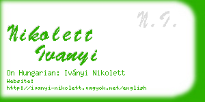 nikolett ivanyi business card